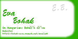 eva bohak business card